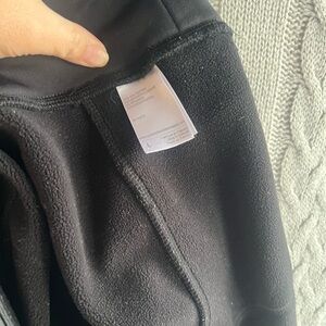 Avalanche Black Fleece-Lined Leggings